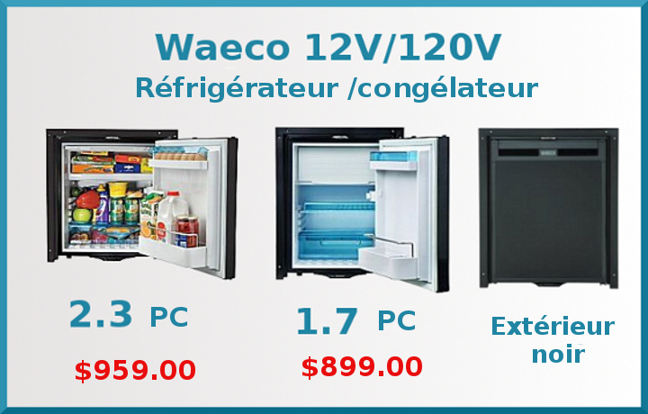 refrigerateur congelateur 12v 120v  waeco  montreal,dorval,quebec canada, toronto,vancouver,kingston,winnipeg,calgary,edmonton,ottawa,hawksbury,halifax